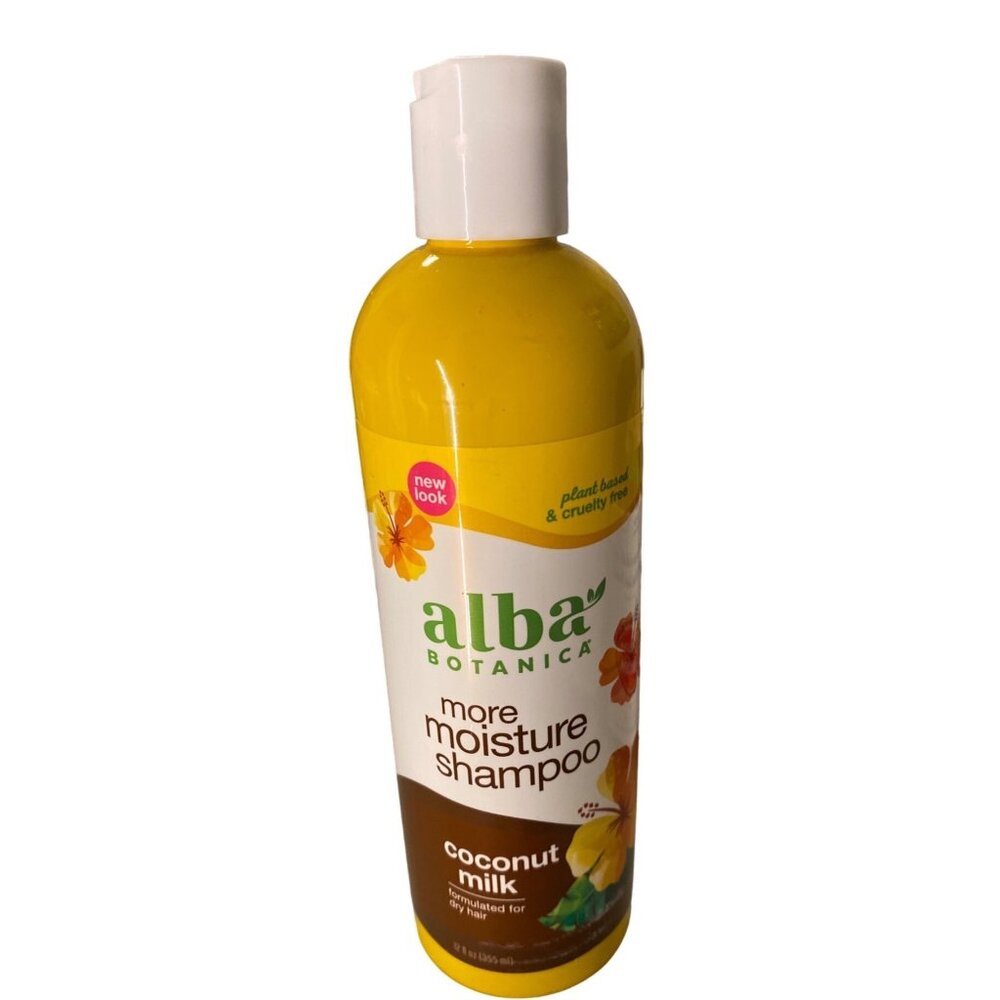 Alba Botanica More Moisture Shampoo Coconut Milk 12 Fl Oz - Plant-Based & Cruelt